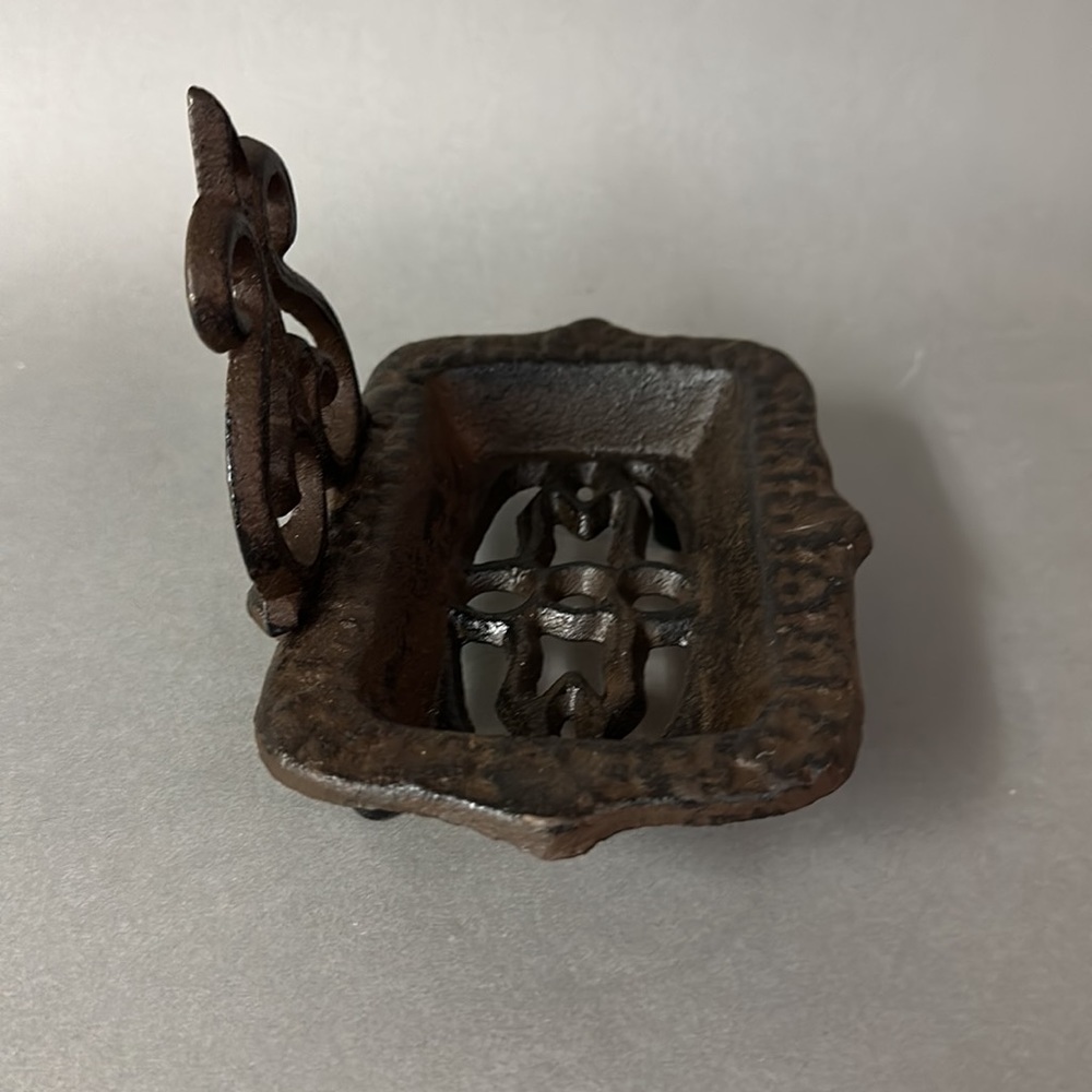 Cast Iron Footed Soap or Note Card Tray NWOT - Picture 5 of 7